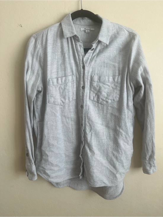 Madewell Tops - Madewell Light Gray Button-Up Shirt